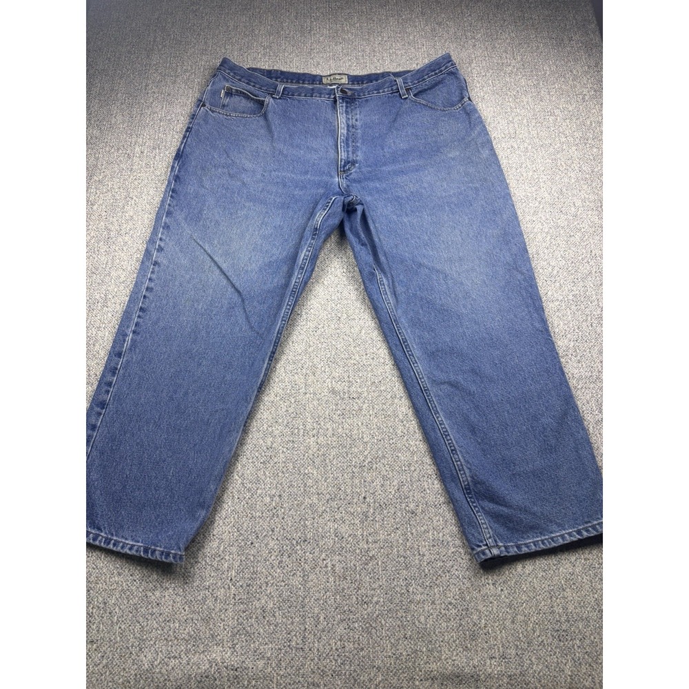 L.L. BEAN Relaxed Fit Baggy Y2k Light Wash Blue Denim Jeans Men's Size 44x29